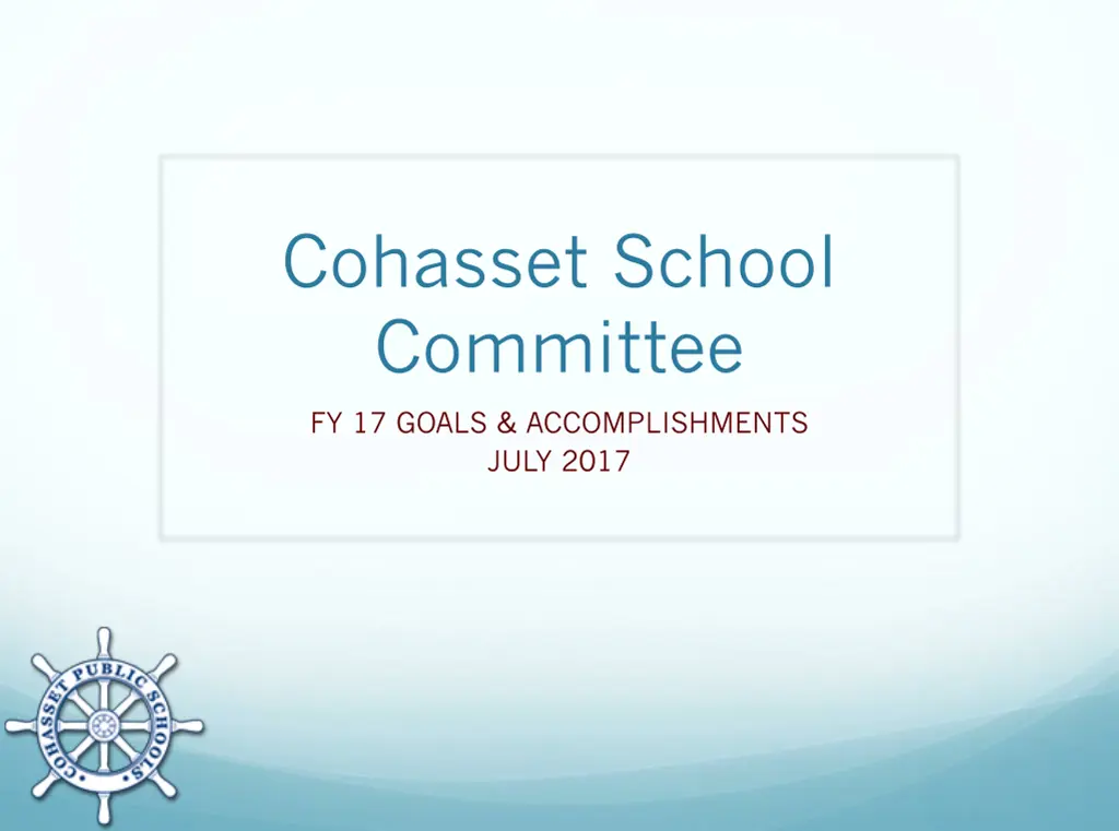 cohasset school committee