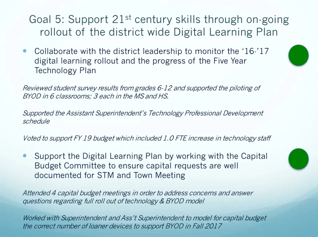 goal 5 support 21 st century skills through
