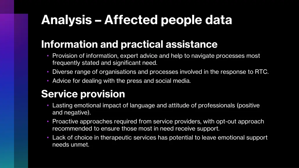 analysis affected people data