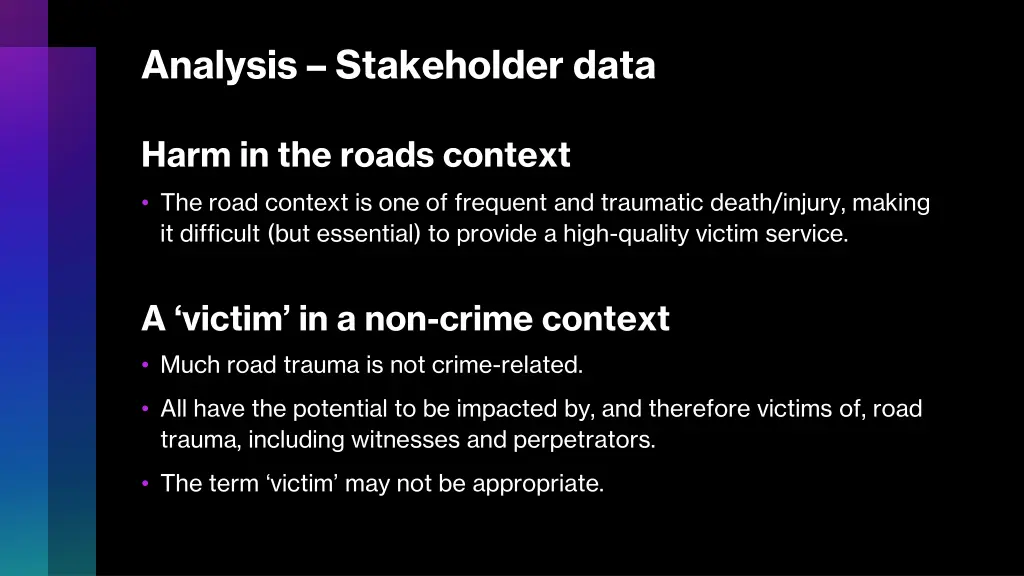 analysis stakeholder data