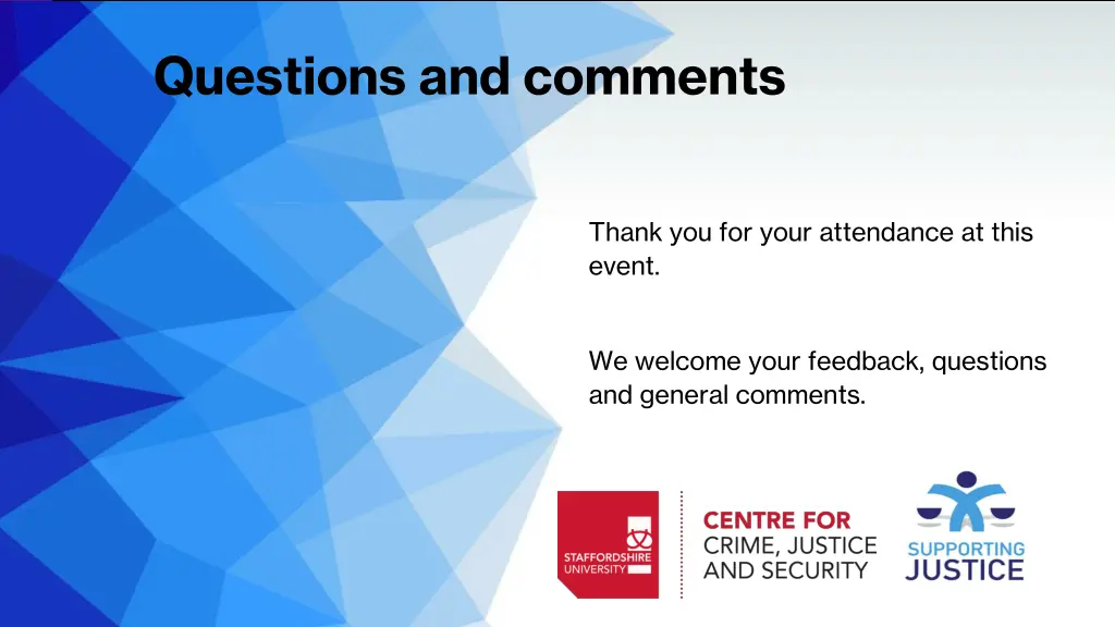 questions and comments 1