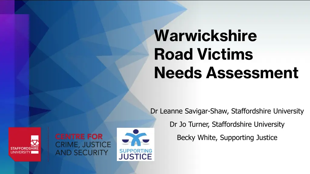 warwickshire road victims needs assessment