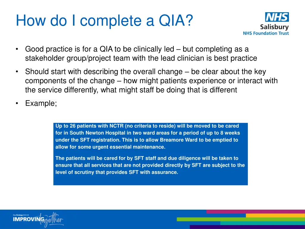 how do i complete a qia