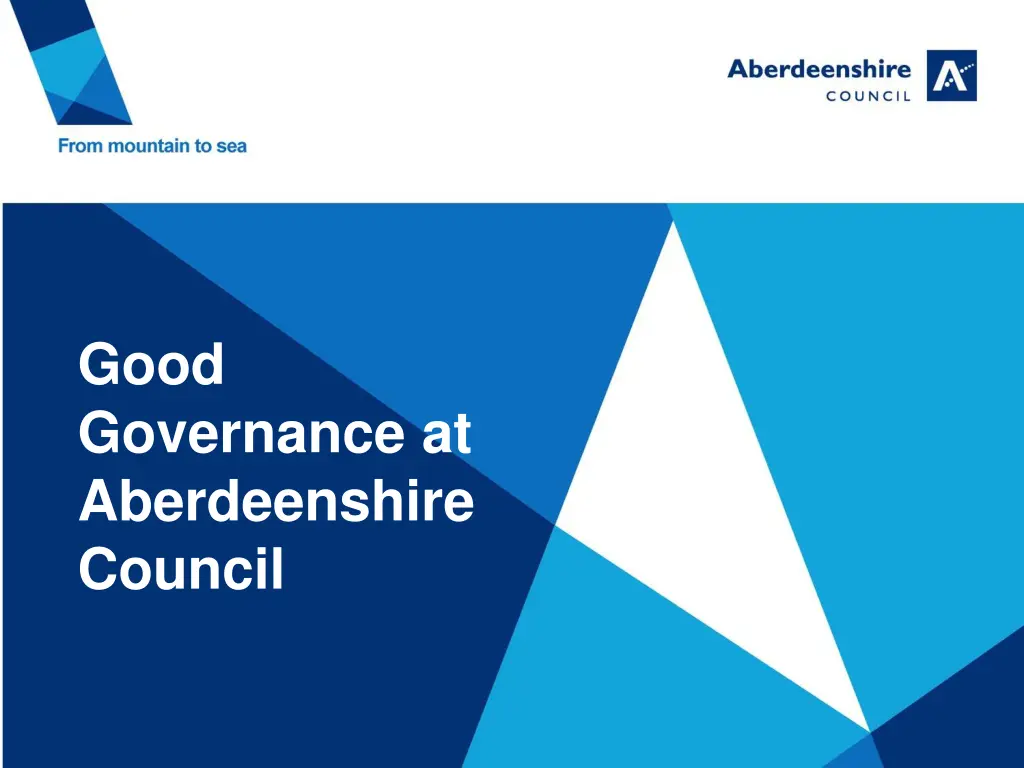 good governance at aberdeenshire council