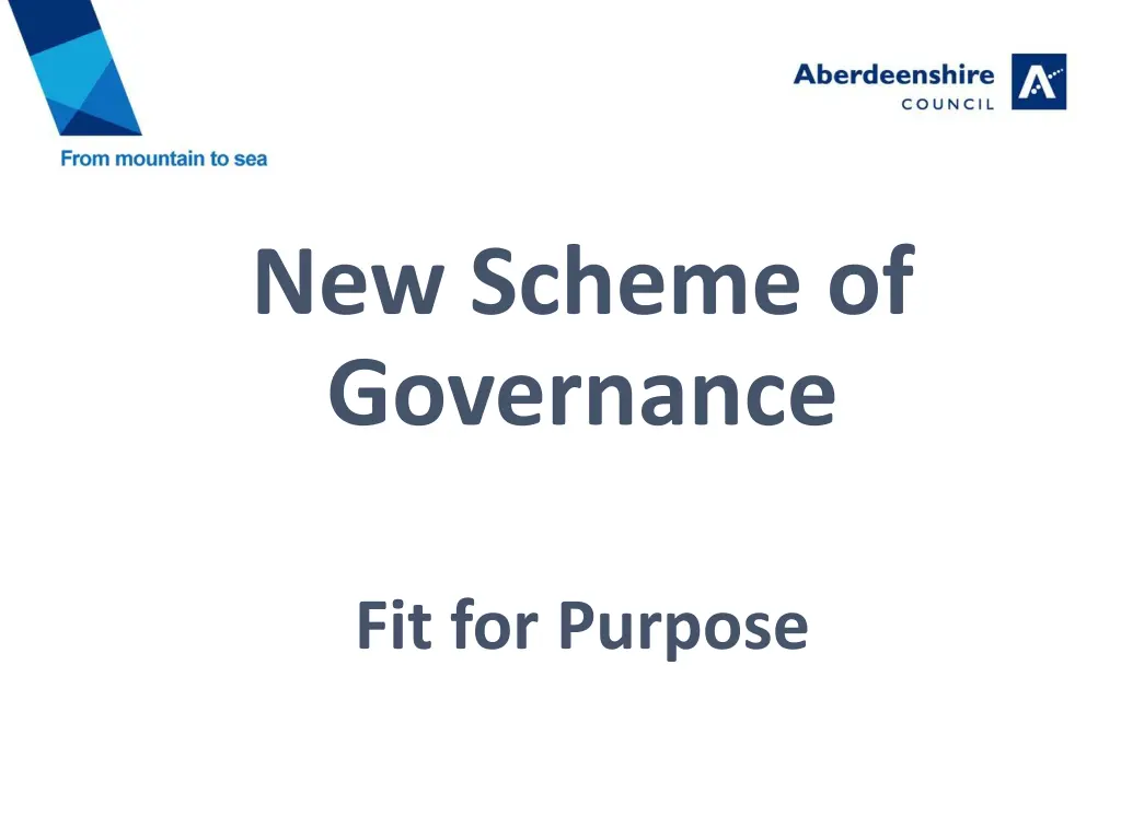 new scheme of governance