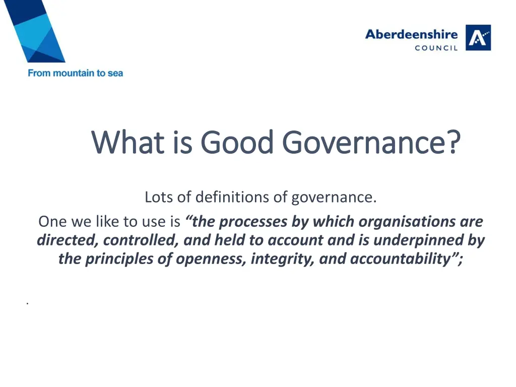 what is good governance what is good governance