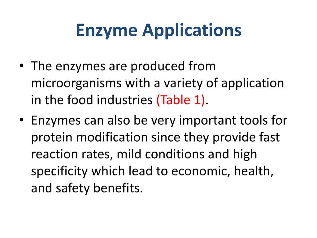 enzyme applications