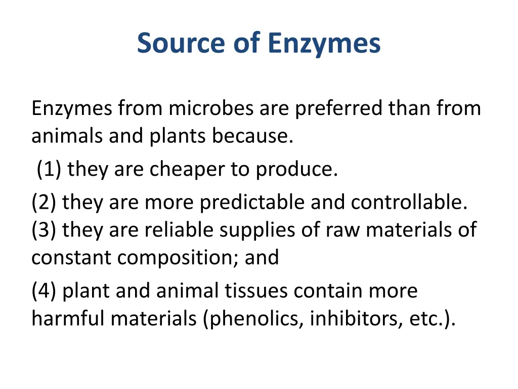 source of enzymes 1