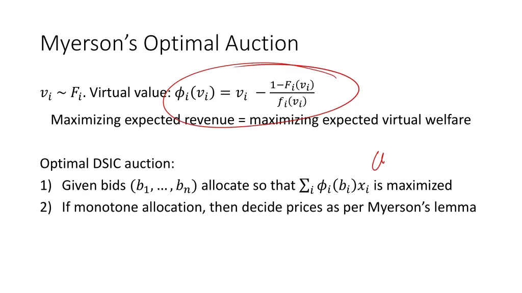 myerson s optimal auction