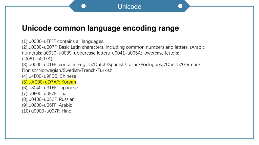 unicode