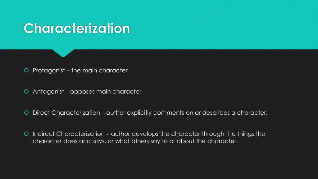 characterization
