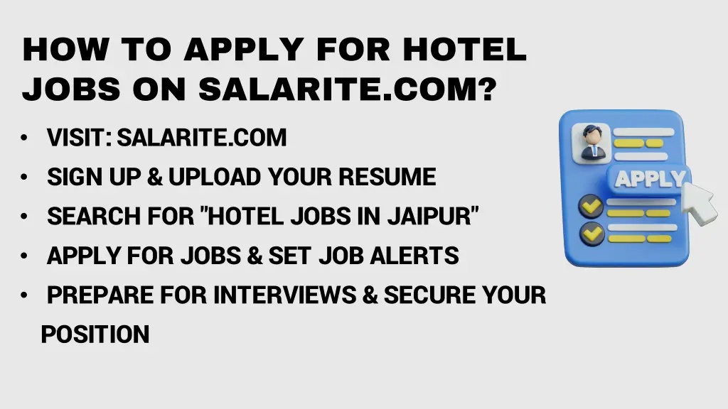 how to apply for hotel jobs on salarite com