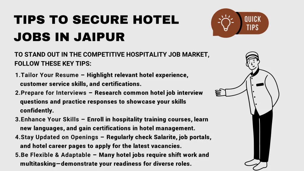 tips to secure hotel jobs in jaipur