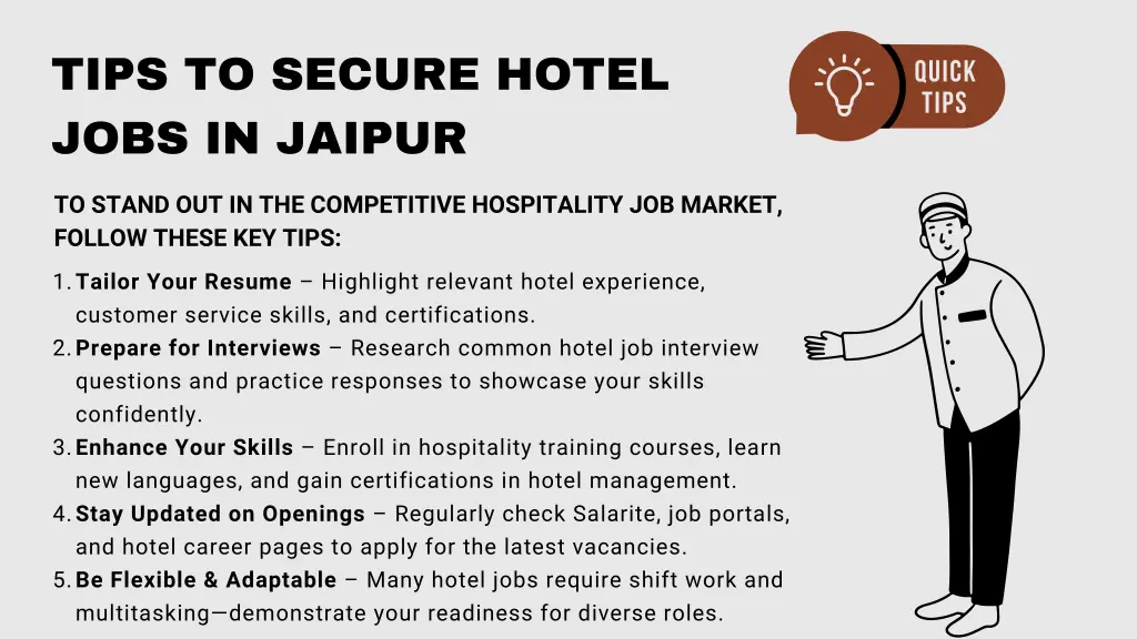 tips to secure hotel jobs in jaipur