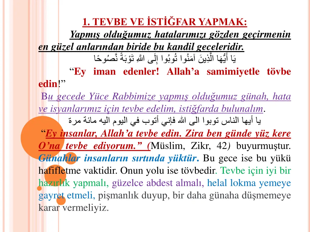1 tevbe ve st far yapmak yapm oldu umuz hatalar