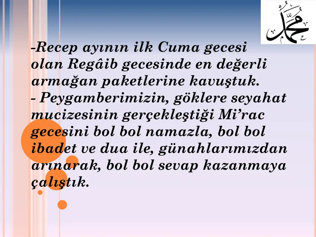 recep ay n n ilk cuma gecesi olan