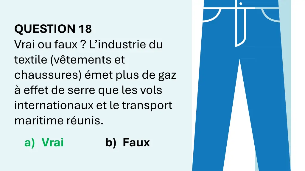 question 18 vrai ou faux l industrie du textile 1