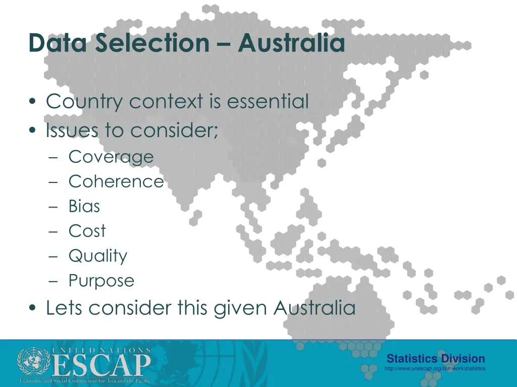 data selection australia