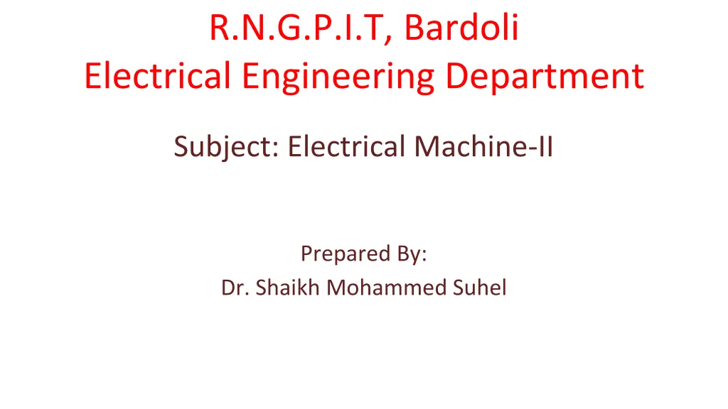 r n g p i t bardoli electrical engineering