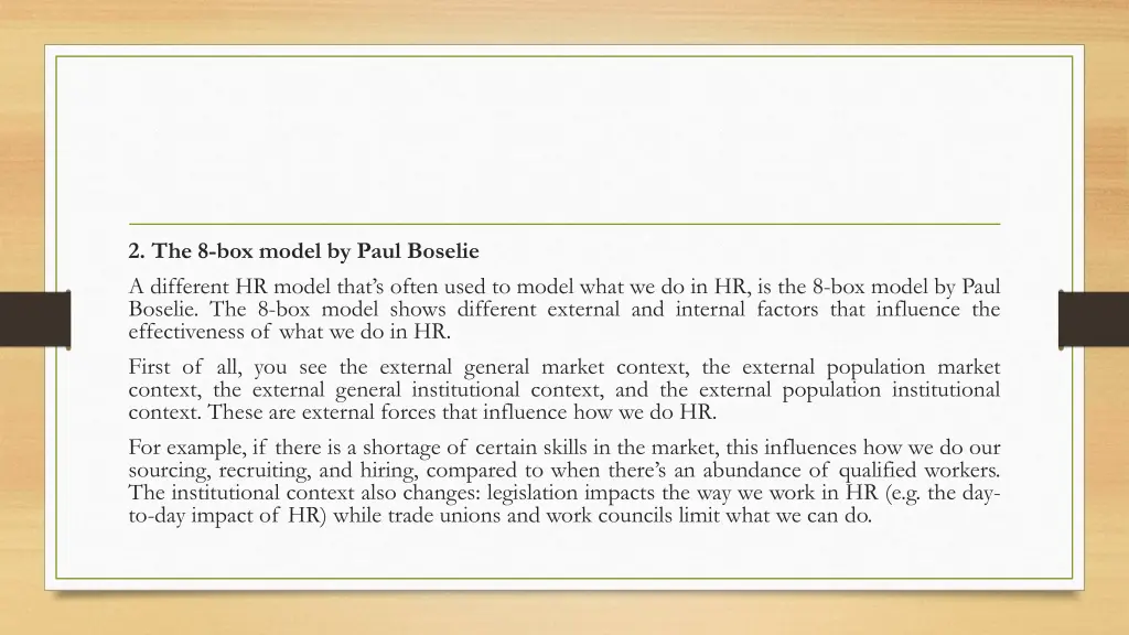 2 the 8 box model by paul boselie a different