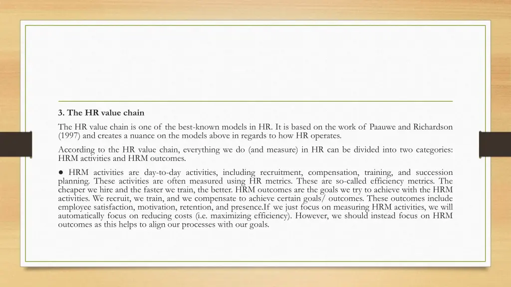 3 the hr value chain the hr value chain