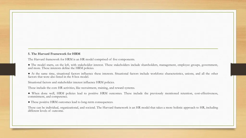 5 the harvard framework for hrm