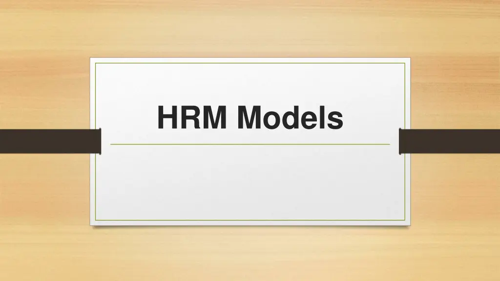 hrm models