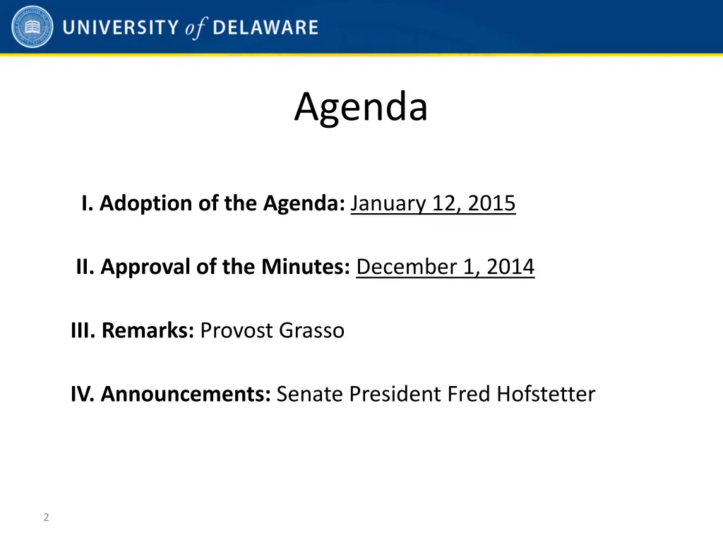 agenda