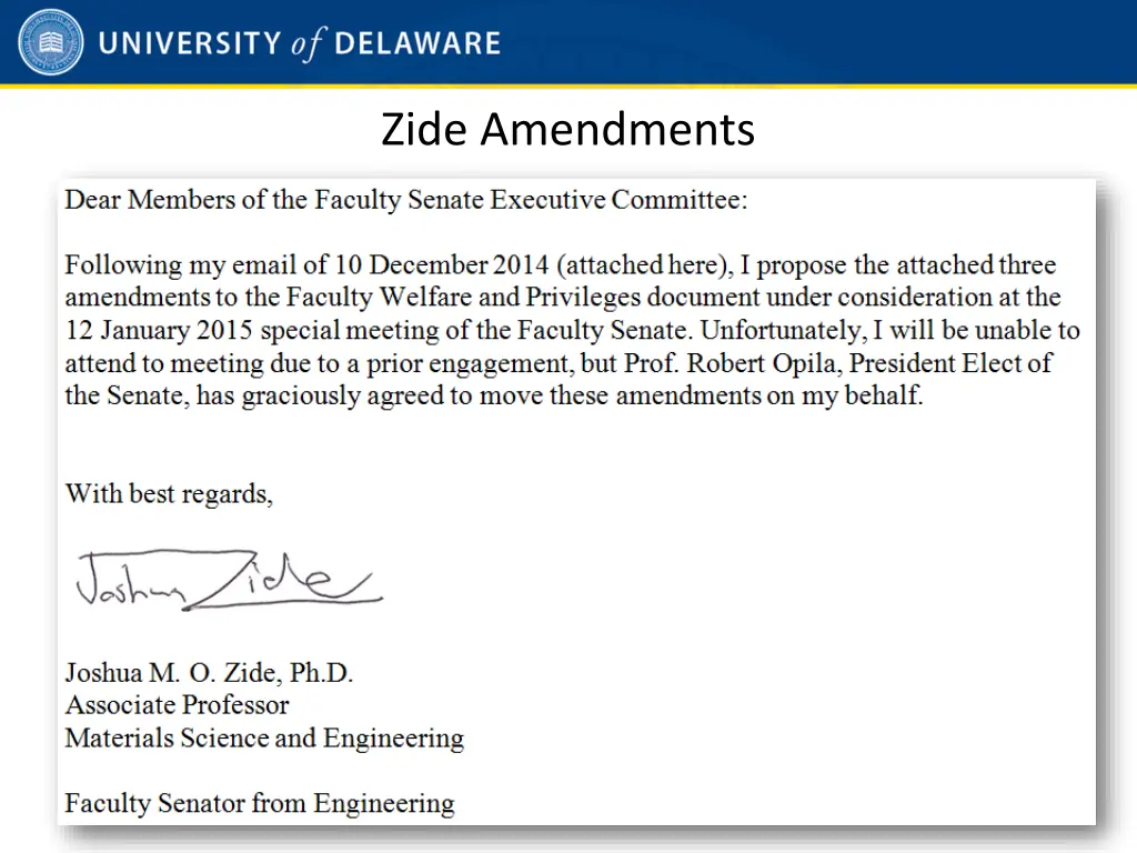 zide amendments