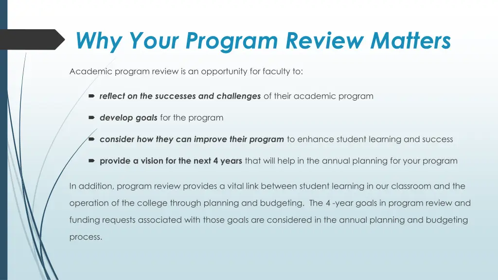 why your program review matters