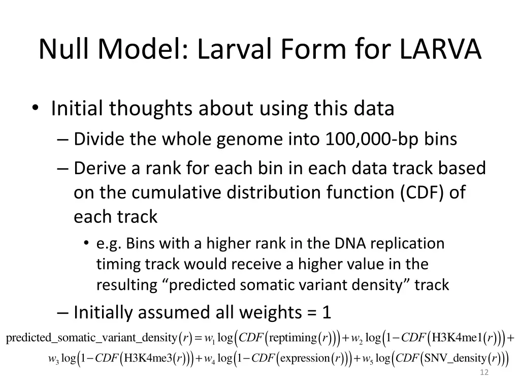 null model larval form for larva 1