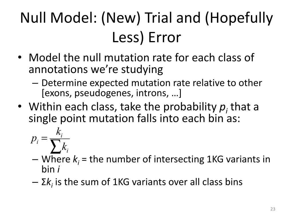 null model new trial and hopefully less error