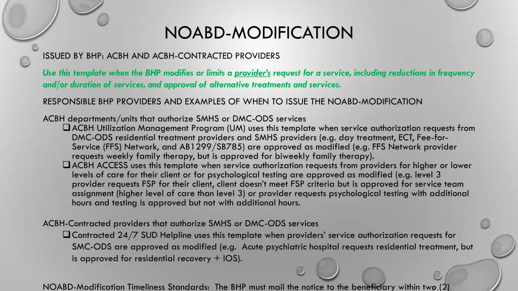 noabd modification