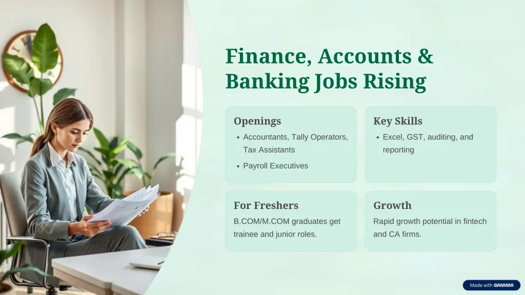 finance accounts banking jobs rising