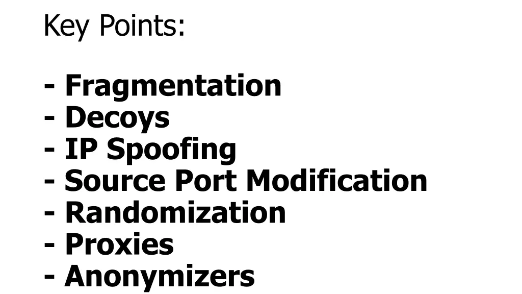 key points