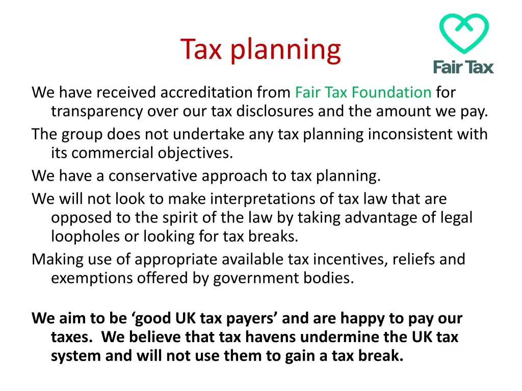 tax planning