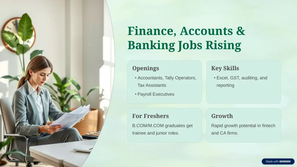 finance accounts banking jobs rising
