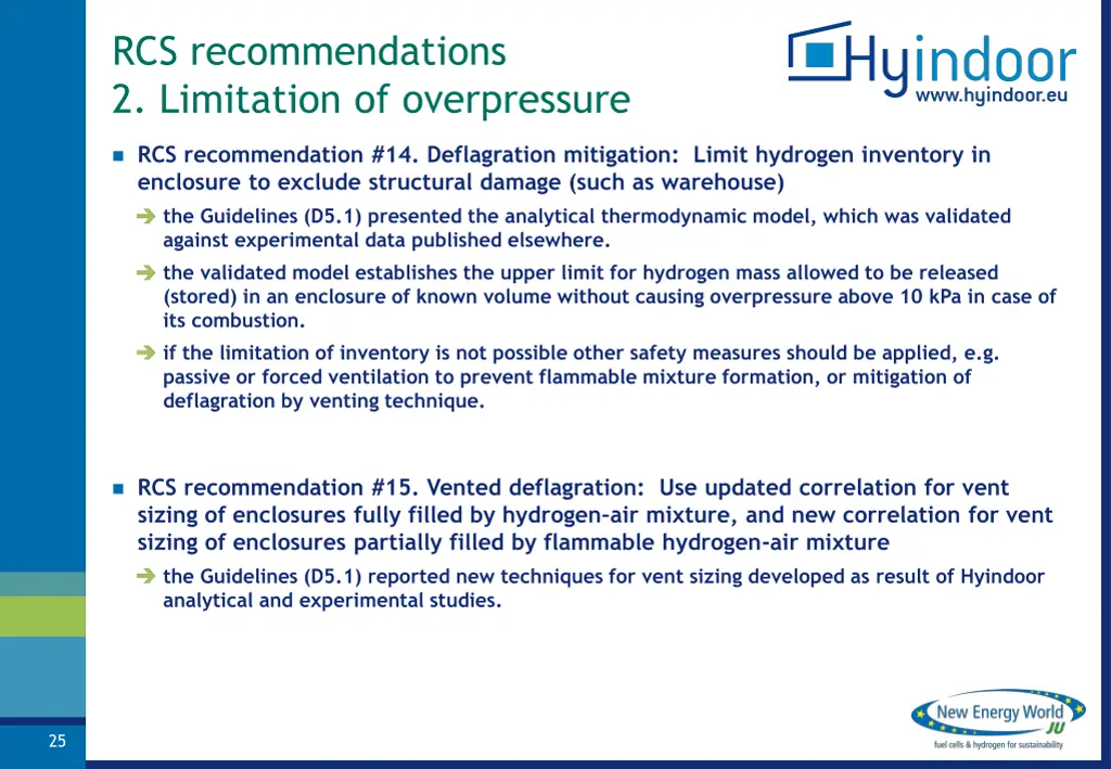 rcs recommendations 2 limitation of overpressure 1