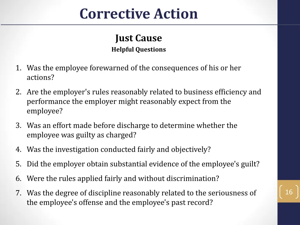 corrective action 13