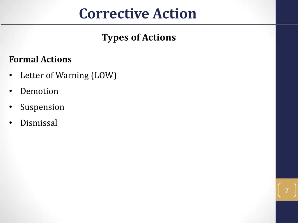 corrective action 4