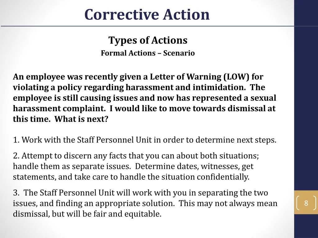 corrective action 5