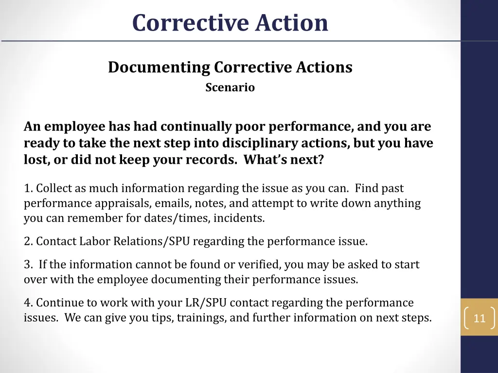 corrective action 8