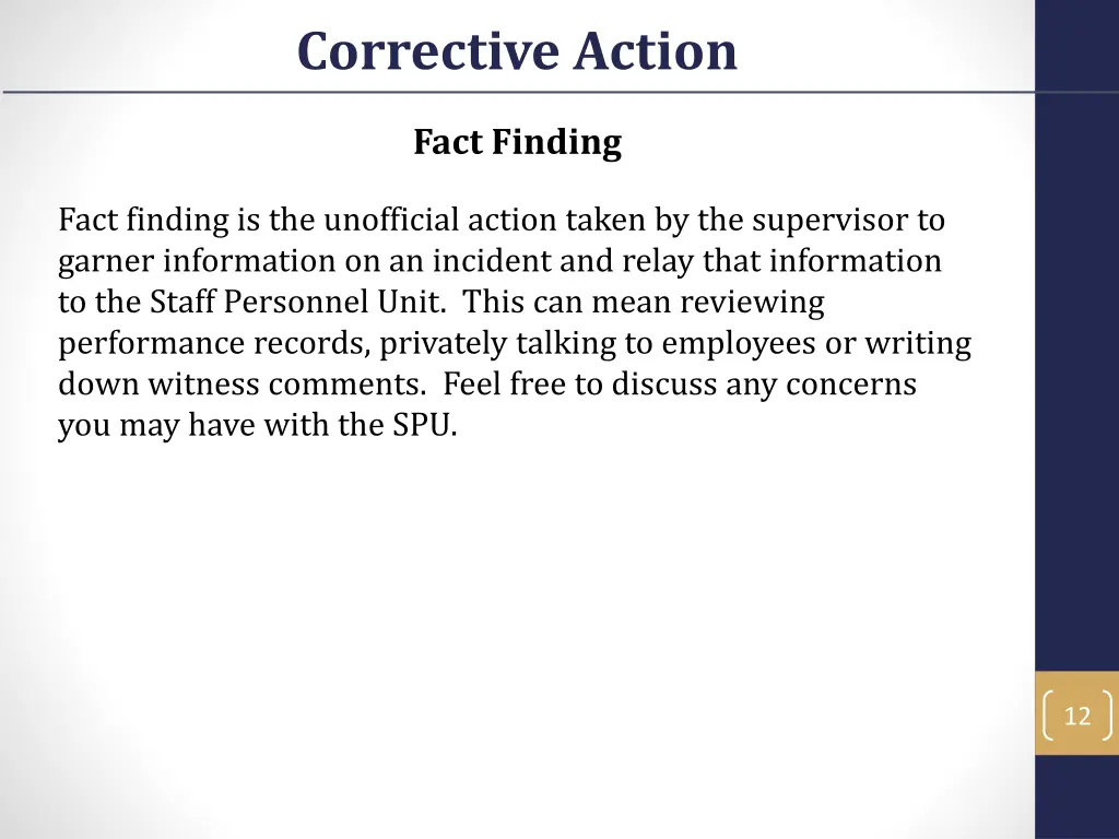 corrective action 9