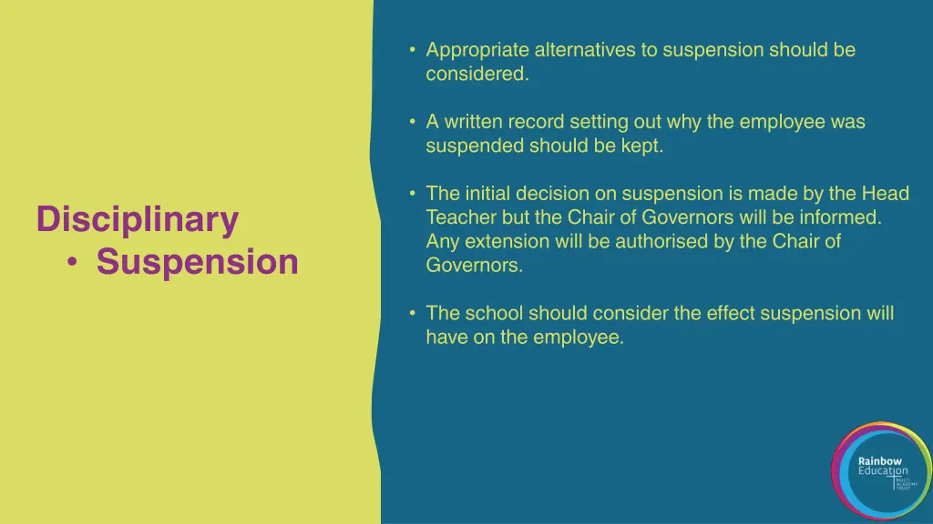 appropriate alternatives to suspension should