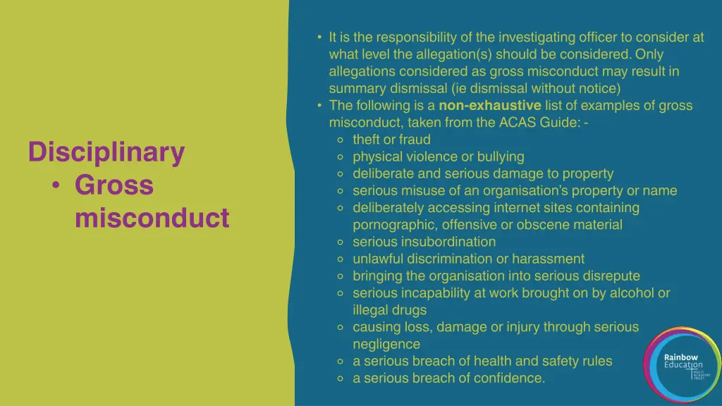 it is the responsibility of the investigating