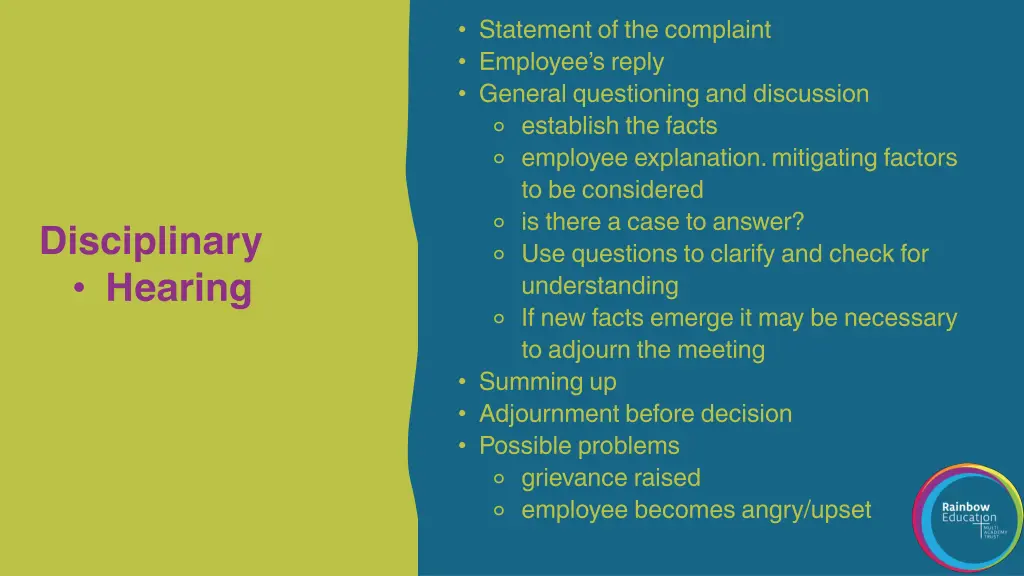 statement of the complaint employee s reply
