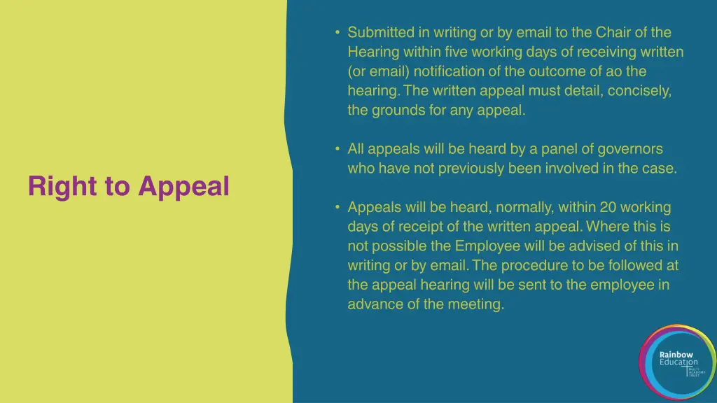 submitted in writing or by email to the chair
