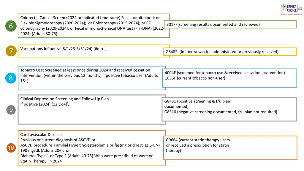 colorectal cancer screen 2024 or indicated