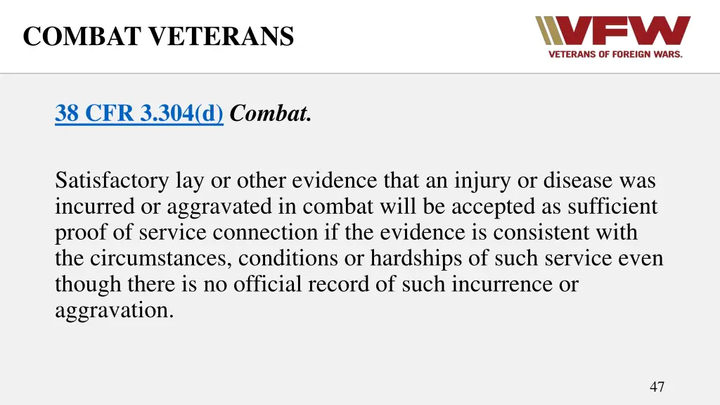 combat veterans
