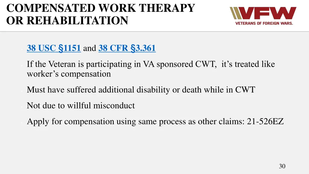 compensated work therapy or rehabilitation
